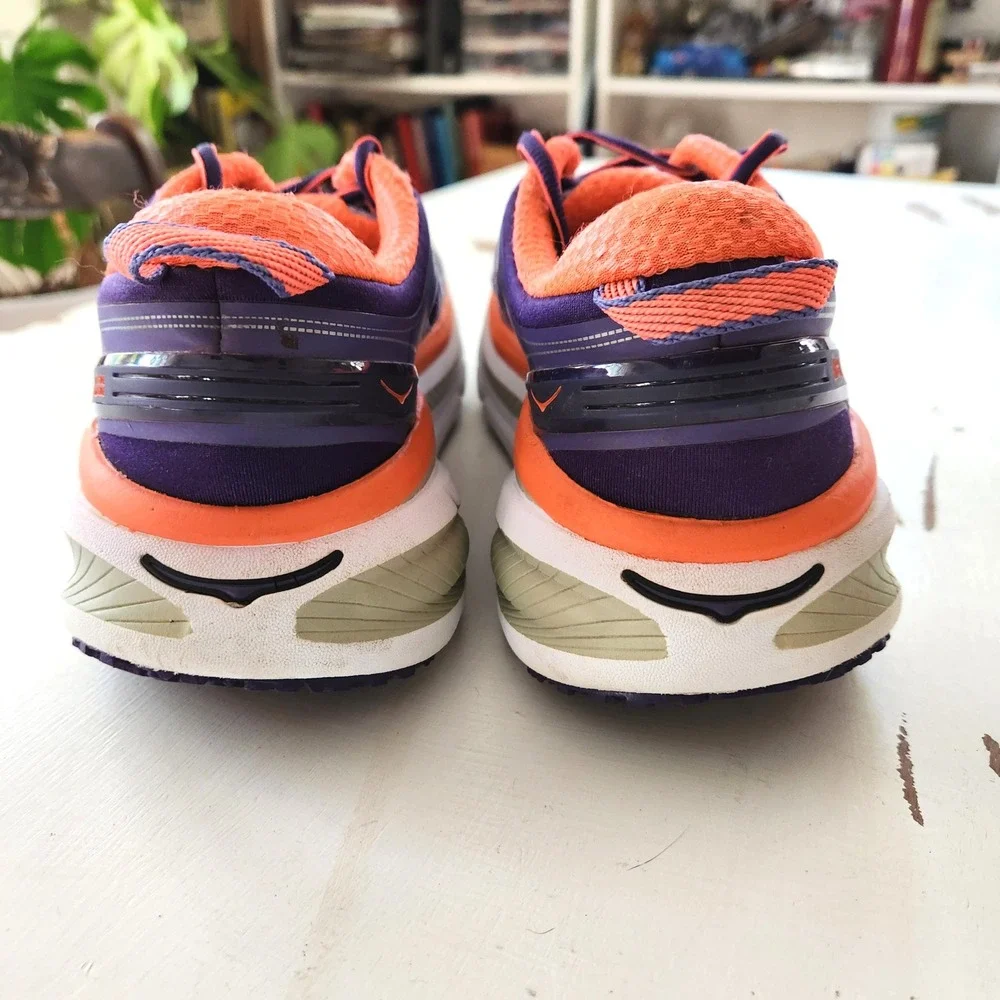 Hoka Women's Purple and Orange Athletic Sneakers